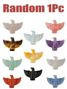 Yanxyad 1 Stück Natürlicher Tiger-Auge Stein Vogel Skulptur Heilkristall Tischdekoration, Kristall geschnitzte Adler Figur tragbarer Heilstein Geschenk - Verschiedenfarbig - Übersicht 7