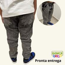 Calça jeans infantil para meninos, juvenil masculina tamanhos 2 ao 16 anos, jeans macio para o dia a dia. - Caqui - Visão 5