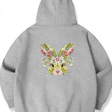 1 pieza Parche bordado de conejo con flores medianas, bordado hueco, parche de conejo pastoril, para planchar, adecuado para sudaderas, chaquetas, bolsos, decoración del hogar - Multicolor - Ver 9