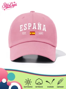 1顶男女通用经典棒球帽 - “ESPAÑA”及西班牙国旗图案印花 - 多种颜色可选 - 光滑质感，可调节帽围，是西班牙纪念品、旅行礼物和足球迷礼品的理想之选。 - ESPAÑA - 查看 12