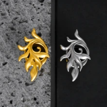 2件装新款朋克花朵耳扩耳钉 316不锈钢耳洞扩张器穿刺饰品 女士优雅耳环 情人节礼物 - round-2 - 查看 2