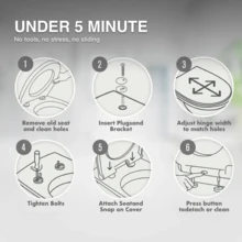 Soft Close Quick-Release Toilet Seat And Cover - Oval - View 5