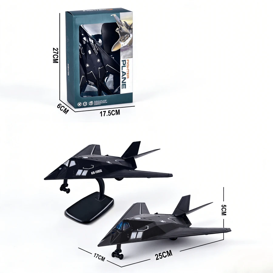 Fuerza de retorno de aleación F117 modelo de juguete de avión de combate aleación de retorno de juguete infantil del avión,aviones de combate,modelo f117 nighthawk,juguete jet - color aleatorio - Ver 1