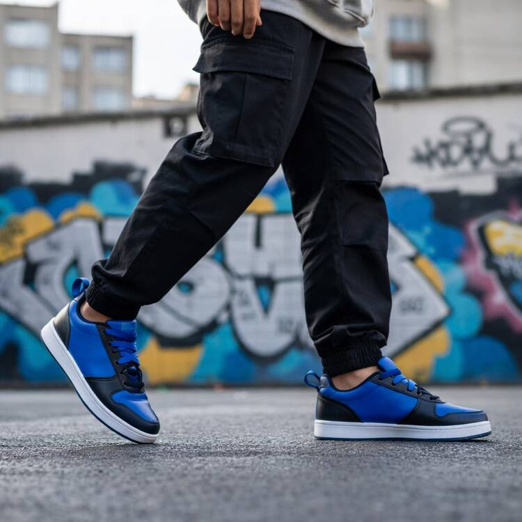 Comfortable Men's Street Sneakers For Skater And Streetwear Style, Lace-Up, Gym And Fitness - 灰色 - 查看 3