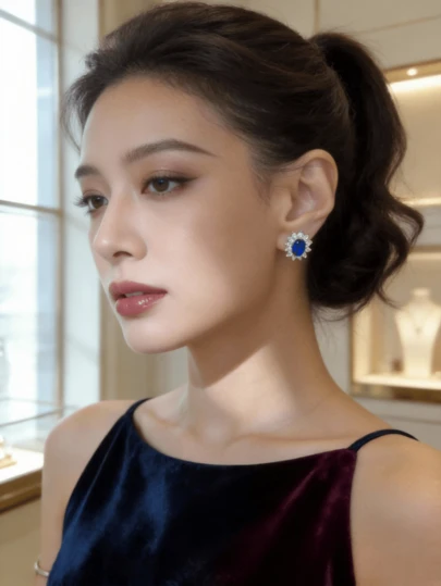 2pcs/1 Pair Luxury Sunflower Earrings, Women's Elegant Cubic Zirconia Silver Plated Earrings, Suitable For Festivals, Parties, Dates, Can Be Gifted To Girlfriends, Wives Or Couples