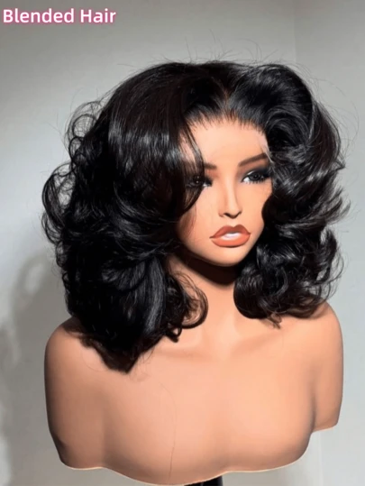 8-16 Inch 200% Density Wavy 360 Degree Full Lace Front Wig With Breathable Cap, Brazilian Remy Human Hair Wig For Women, Elegant Natural Hairstyles