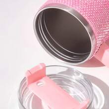 40 Oz Stainless Steel Insulated Mug With Handle And Straw Lid - Double Wall Vacuum Insulated Travel Mug, Leak-Proof  With Handle, Suitable For Hot/Cold Drinks, Gym, Office, Camping, Car - Keeps Drinks Hot Or Cold For Hours, Ideal Gift For Christmas, Valentine's Day, Thanksgiving, Birthday - Available In Pink, Silver, Black, White, Red, Green, Purple, - Durable 304 Stainless Steel Construction, Office Drinkware, Stylish Drinkware, High Quality - 綠色 - 查看 5