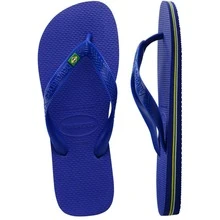 Havaianas Flip-Flops With Brazil Flag Design, Sandals For Men And Women. - Biru laut - View 3