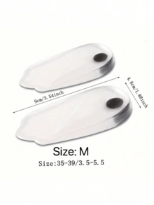 2pcs/Set Summer New Transparent Invisible Massage Magnetic Shock-Absorbing Comfortable Insoles, Soft Silicone Heel Protector Pads, Anti-Heel Spur Foot Pain Relief Shock-Absorbing Insoles For Sports Shoes & Casual Shoes - Clear - View 8