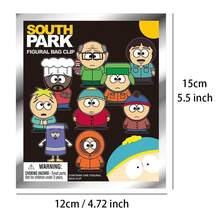 South Park Officially Licensed Keychain (1PC)-3D Foam Random One Bag Figure Bag Clip&Charm Zipper Pull Keyring Backpack Accessories Collectible Valentines Gift- - Multicolor - View 3
