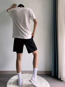 Nike Sportswear Just Do It Retro American Style Letter Breathable Print Crew Neck Short Sleeve T-Shirt, White - 薄荷綠 - 查看 8