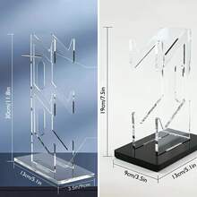 Soporte de 3 niveles para control de juegos y auriculares, soporte universal de 3 capas para control de juegos y auriculares, accesorios de juego para almacenamiento - transparente - Ver 4