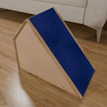 Casinha de Gato com Rampa Arranhador Com Rampa em MDF – Ideal para Afiação das Garras e Descanso - Azul - Visão 7