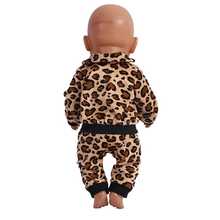 2 piezas Conjunto de ropa de muñeca con estampado de leopardo, se ajusta a muñecas American Girl de 18 pulgadas (muñeca no incluida), también se ajusta a muñecas Reborn de 43 cm, juguetes de muñecas, ropa de muñeca de 17 pulgadas, muñecas Reborn, conjuntos de muñecas, ropa de muñeca, ropa de muñeca de 15 pulgadas - Marrón - Ver 5