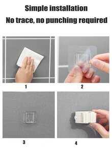 8pcs No Drill Wall Mounted Broom Holder Hooks - Seamless Suction Cup Mop Hanger Suitable For Bathroom, Kitchen, Garage, Heavy Duty Max Load 11lbs Household Organizer - Multicolor - View 10