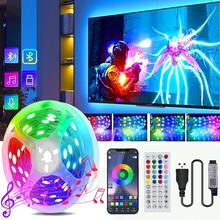 44-Key Smart Remote Control +App Music Synchronization Self-Adhesive LED Light Strip, 6 DIY Modes For Timed Color Adjustment, RGB Smart Light Strip, Suitable For Bedroom, Living Room And Party Decoration. - Multi-color light - View 12