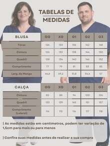 Conjunto Plus Size Pijama Cirurgico Scrub Bata Hospitalar Profissional Feminino Masculino Unissex - Azul bebê - Visão 7