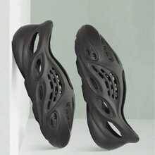 Foam Runners Shoes For Men Women Soft Cloud Slides Slippers Non-Slip Walking Sandals Beach Platform Pillow Sandals Lightweight Slip-On Foam Runners Outdoor Quick-Drying Sports Slides. - 黑色 - 查看 2