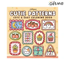 GDTME 1本“彩色图案”涂色书，24页厚纸，尺寸7.87*7.87英寸，适合初学者，缓解办公压力，促进亲子互动，是馈赠佳品，适合节日聚会和活动赠送朋友，有助于缓解压力。也适合作为文具和学习用品，是音乐节和婚礼季的精美小礼物。办公用品，学习用品 - TL-372 - 查看 9