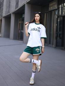 Camiseta de manga corta cómoda, transpirable y suave de Adidas Originals Trefoil, para hombre, en beige - Blanco - Ver 9