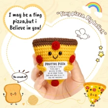 1pc Handmade Crocheted Desktop Decor Figurine, Cute Animal & Plant Design, Handmade Plush Doll, Great Birthday Gift For Best Friend, Girlfriend, Sister, Mom, Grandma, Coworker, Family, Keychain, Positive Emotion Support, Party, Valentine's Day, Mother's Day, Thanksgiving, Plush Doll, Room Decor, Small Gift, Souvenir - Multicolor - View 6