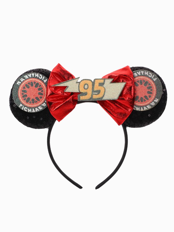 1pc Car-Themed Headband, Cars 95 Auto Decor Headband, Cute Cartoon Mouse Bow Ear Headband, Dazzling Cosplay Party Essential, Suitable For Student Parties, Masquerade, Cosplay, Theme Parks, Best Gift For Various Occasions, Unisex, Fit For Princess Cosplay, Birthday Celebration And Christmas Party (Color And Style Randomly Shipped)