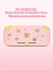 1 Set Cute Cat Design Compatible Accessories For Switch 2 (2025)/Switch NS/Switch OLED, Including Protective Case/Dock Cover/Storage Bag, TPU Soft Shell, Stylish & Practical, Portable Stand, Anti-Fall Anti-Scratch Anti-Fouling, Fashionable Romantic Gift - Multicolor - View 8