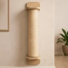 Arranhador Vertical para Gatos Sisal Natural Protege Sofás e Afia Garras - Tamanho Único - Visão 9