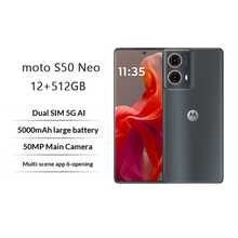 Lenovo Motorola Moto S50 Neo, Thời trang và Thanh lịch, Đa nhiệm 6 ứng dụng, Pin siêu mỏng 5000mAh bền lâu, Điện thoại thông minh 5G AI, Jimo/Qingtian/Lantian/Chaqing, 12GB+256GB/12GB+512GB, USB Type-C - Nhiều màu - Xem 8