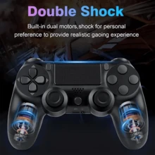 (2026 Newest Edition)  Gamepad Compatible With PS4/Slim/Pro And PC. Metal Controller With Acceleration Function, 3.5mm Audio Jack, Dual Vibration, Touchpad, And Six-Axis Sensor. Cool Gift! - 透明白 - 查看 6