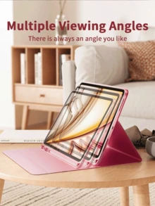 Pink Glitter Keyboard Protective Case, Compatible With Samsung Galaxy Tab And IPad, Redmi Pad SE, With Detachable Wireless Bluetooth Keyboard And Apple Pencil Holder (Apple Pencil Not Included), Ultra-Thin Lightweight Stand Protective Cover, IPad Case - Pink Glitter - View 6