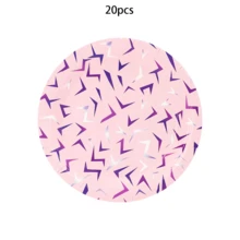 20个/40个/60个粉色和紫色派对餐盘 紫色韩流纸盘 甜点小吃派对餐盘套装 适用于紫色公主生日派对、婴儿派对、歌手明星主题派对用品 - 粉色 - 查看 10