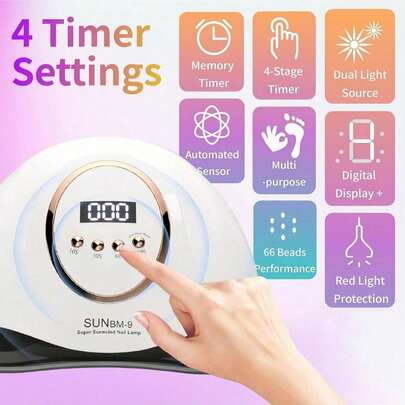 LED Nail Lamp, Nail Dryer, UV Curing Light With Motion Sensor And LCD Screen, Suitable For Home Salon Use, Beautiful Gift For Curling Hair, Nail Lamp, UVLED Nail Lamp, Nail Lamp