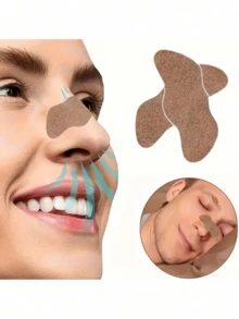 50/30/20/10片装，鼻塞止鼾贴：助眠必备。使用这款止鼾鼻贴和生姜睡眠贴，轻松入睡。专为缓解睡眠期间呼吸困难或促进运动时呼吸顺畅而设计。 - 1件裝 - 查看 5