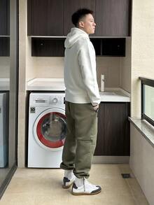 Nike WINDRUNNER Hooded Zip-Up Jacket With Logo Print, Men, Grey - Grey - View 8