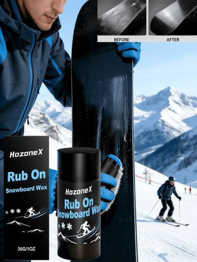 Ski Wax, Wood Polish Wax, Paste-Style Wood Polish, Daily Care Ski Surface Wear-Resistant, Quick Application, All-Temperature Speed Wax, Outdoor Cross-Country Skiing, Beginner Snowboard & Ski Maintenance Wax