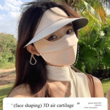 Khẩu trang chống nắng mùa hè - Chống tia UV UPF50, chất liệu lụa băng thoáng khí với tấm chắn mắt. - Nhiều màu - Xem 3