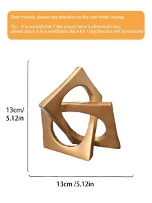 白色几何圆形雕塑摆件，现代桌面雕塑摆件，圆形家居装饰品，适用于书架、咖啡桌，亦可作为礼品。 - 彩色 - 查看 9