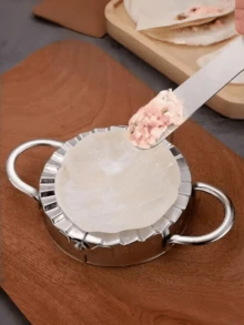 1pc 304 Stainless Steel Multi-Functional Kitchen Tool - Dumpling Filling Spoon & Baking Scraper For Dumpling, Meat Pie, Baking, Pastry & Ice Cream - Multicolor - View 7