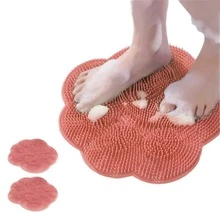 1 PCS Shower Foot Scrubber Pad Back Scrubber Exfoliating Bathtub Washing Pad Wall-Mounted Sliding Suction Cup Suitable For Men And Women Sliding Suction Cup Foot Scrubber For Shower Cup Men And Women Foot Cleaner - xám - Xem 8
