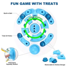 Grippy Slow Feed Dog Bowl With Squeaky Toy Center, Interactive Anti-Slip Slow Feeder Bowl For Fast Eaters, Fun Puzzle Feeder For Boredom & Anxiety Relief, Healthy Digestion Pet Feeding Bowl For Small Medium Large Dogs & Multi-Dog Homes - Multicolor - View 4