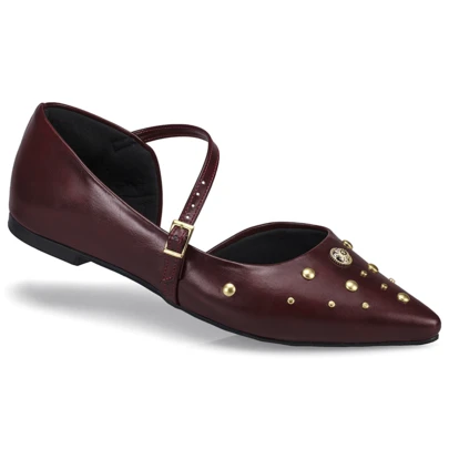 Loris Shoes Oficial Sapato Feminino Sapatilha Slingback Rasteira Bico Fino Fivelas Mule Social Casual 6773