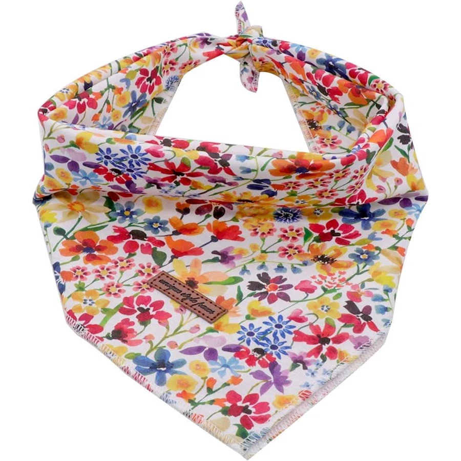 Unique Style Paws Dog Bandanas 1PC Washable Cotton Triangle Dog Scarfs For Small Medium Large Dogs And Cats - Màu 15 - Xem 1