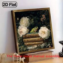 2D Flat, 1pc Vintage Santa Claus Portrait Wooden Framed Sign - 8x8 Inch Christmas Wall Decor With Snowy Night Scene, Perfect For Home, Winter, Or Holiday Gift, Christmas Decorations - 彩色 - 查看 7