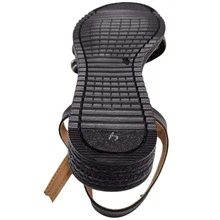 Beige Low-Heeled Sandal With Decorative Straps - Black - View 10