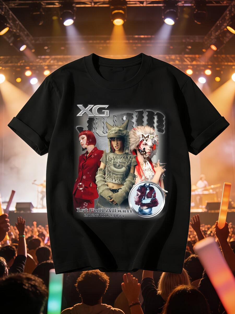 T-shirt Jurin XG, Chemise XG GALA, T-shirt Xg The First Howl World Tour, Chemise Xg The Core, Chemise Xg Is This Love - Noir - Voir 1