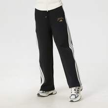 adidas CNY WIDE LEG KNIT PANT 限定款 百搭休閒寬褲寬鬆針織運動褲 女款 - 黑與白 - 查看 8