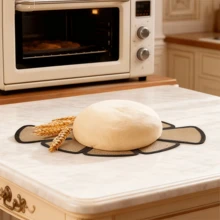 2片装加长硅胶烘焙垫，不粘硅胶烤盘衬垫 - 可重复使用，适用于饼干、马卡龙、面包、糕点，防止蛋糕粘连，9.5 x 5 英寸圆形面包模具，厨房烘焙用品 - 彩色 - 查看 7