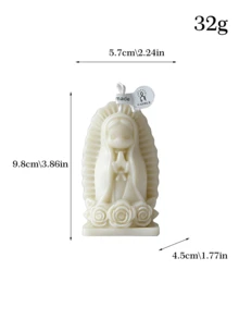 瓜达卢佩圣母祈祷蜡烛，多色香薰蜡烛，家居装饰灵性礼物，可用于节日家居装饰、家庭节日派对礼物交换、节日送礼等。 - 1PC - 查看 5