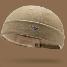 1顶无檐软顶街头嘻哈帽，水洗褪色百搭针织帽 - A - 查看 13